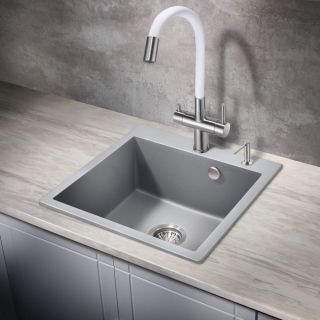 Смеситель для кухни Milacio Ultra MCU.560.SSW под фильтр с краном для питьевой воды и гибким изливом нержавеющая сталь/белый